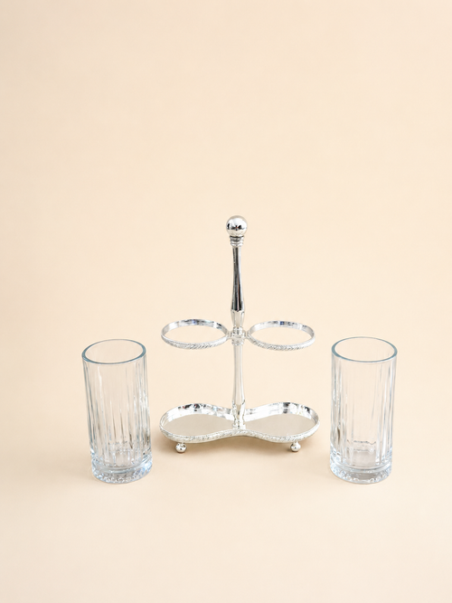 Silver-Plated Cutlery Holder, 2 Glasses – view 2