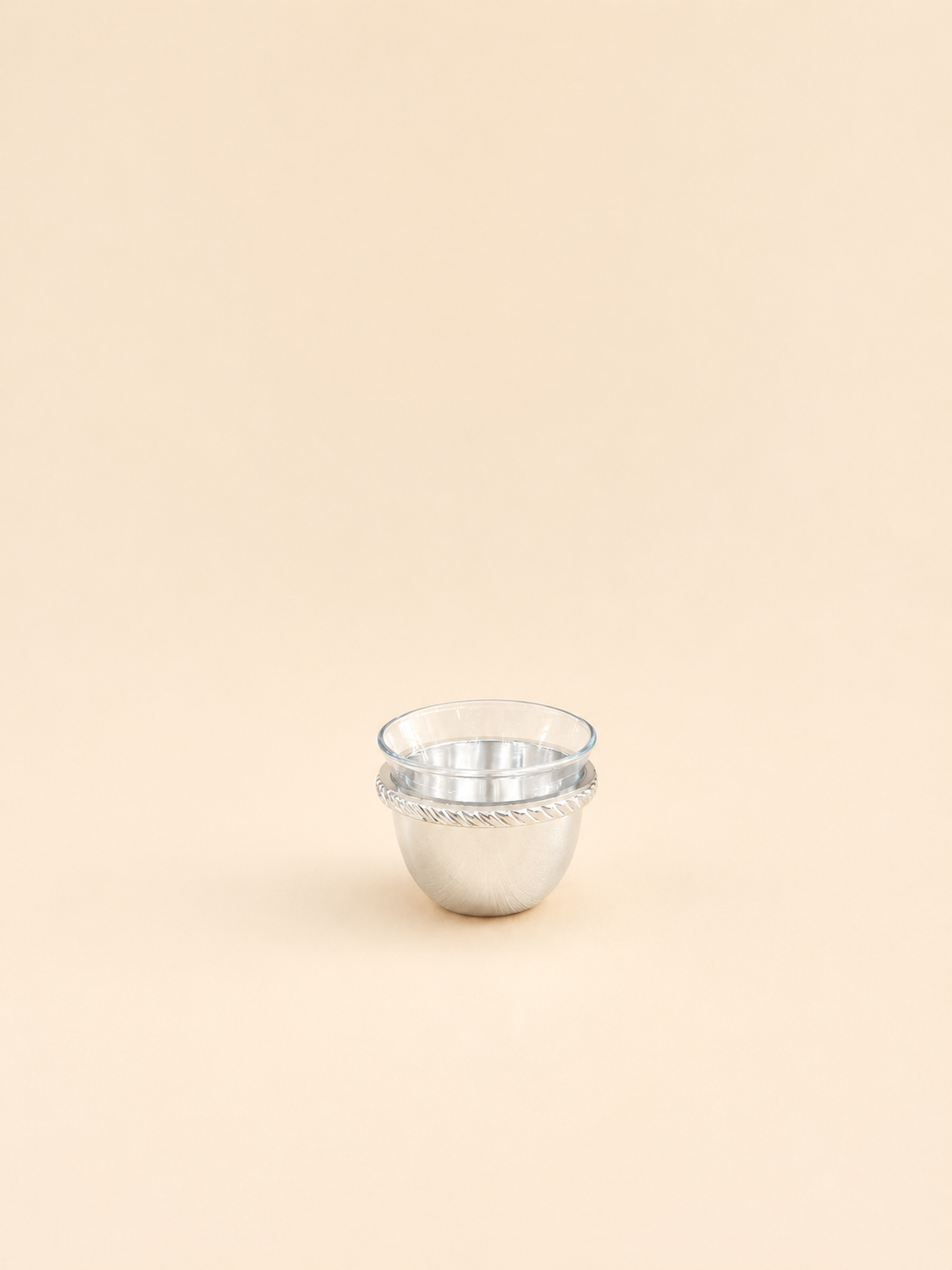 Silver-Plated Arabic Coffee Cup, Glass by Oriental Elegance