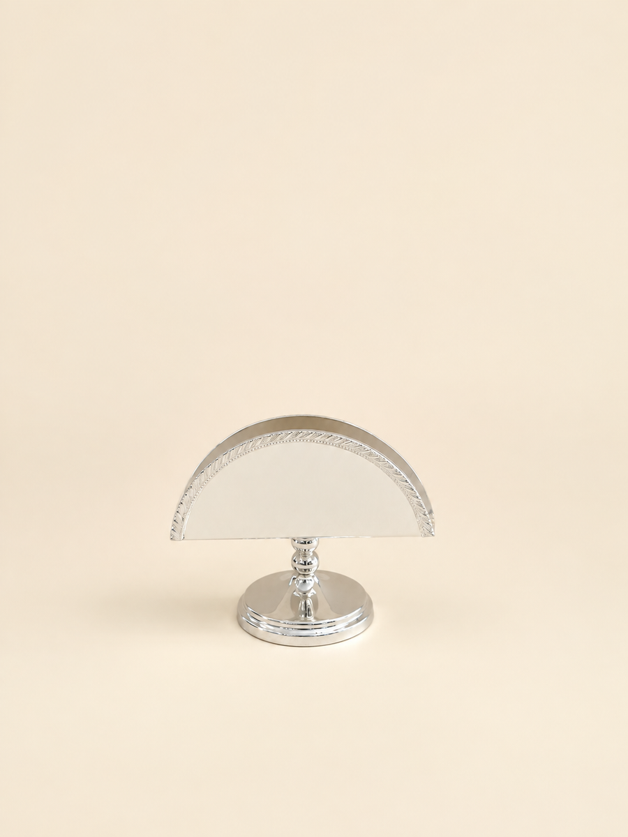 Silver-Plated Half-Round Napkin Holder by Oriental Elegance