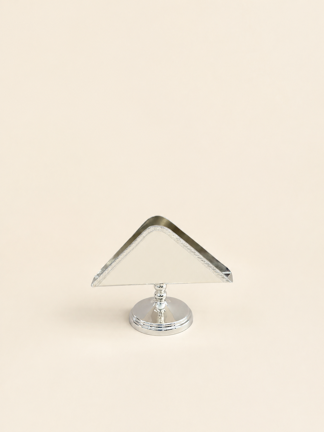 Silver-Plated Triangle Napkin Holder by Oriental Elegance