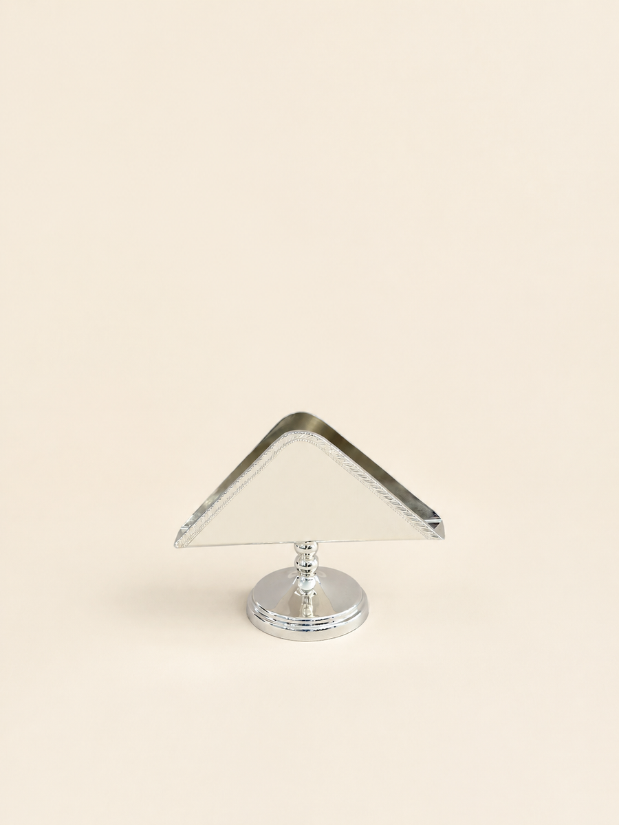 Silver-Plated Triangle Napkin Holder by Oriental Elegance