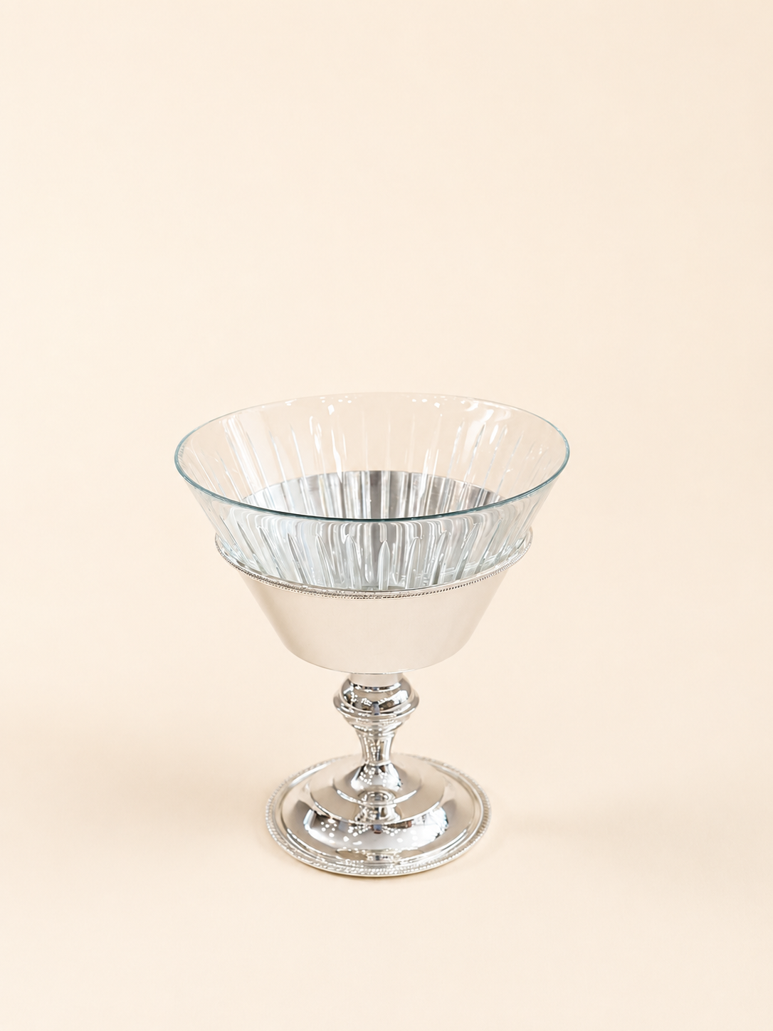 Silver-Plated Footed Serving Bowl, 25 cm by Oriental Elegance