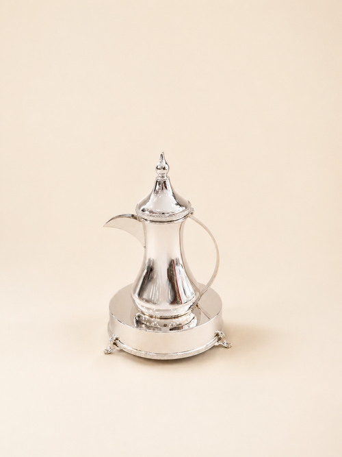 Silver-Plated Dallah with Candle Warmer by Oriental Elegance