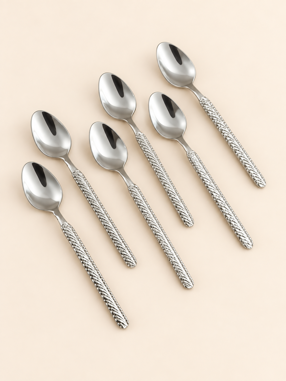 Silver-Plated Teaspoons, Set of 6 by Oriental Elegance