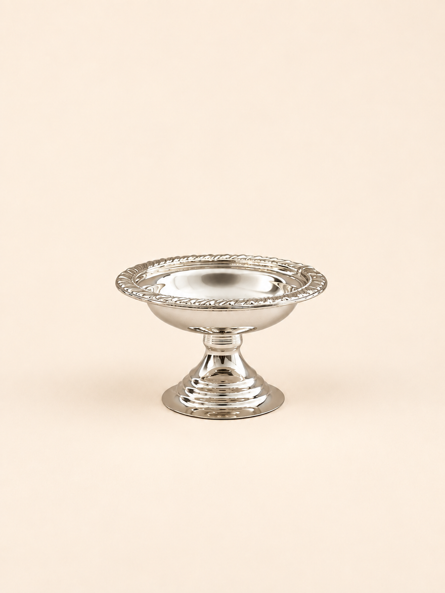 Silver-Plated Footed Bonbon Dish, 7 cm by Oriental Elegance